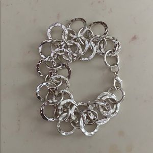 Silver looped bracelet